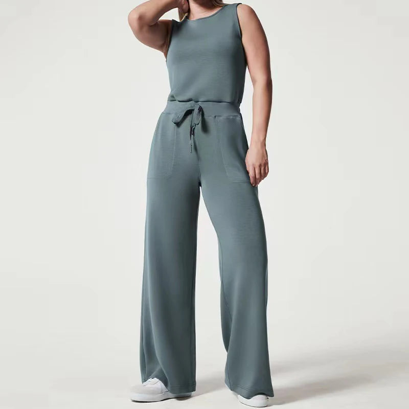 Maxine Wide Leg Pants Romper