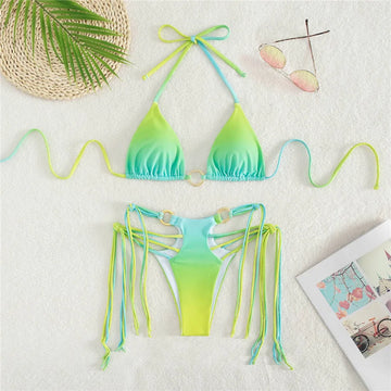 Gradient Tie Die Micro Bikini