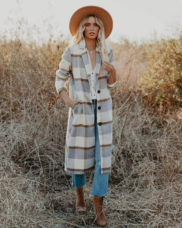 Louise Plaid Coat