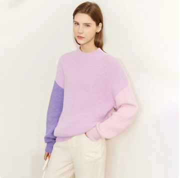 Lauren Spliced Knitted Top Drop Sweater